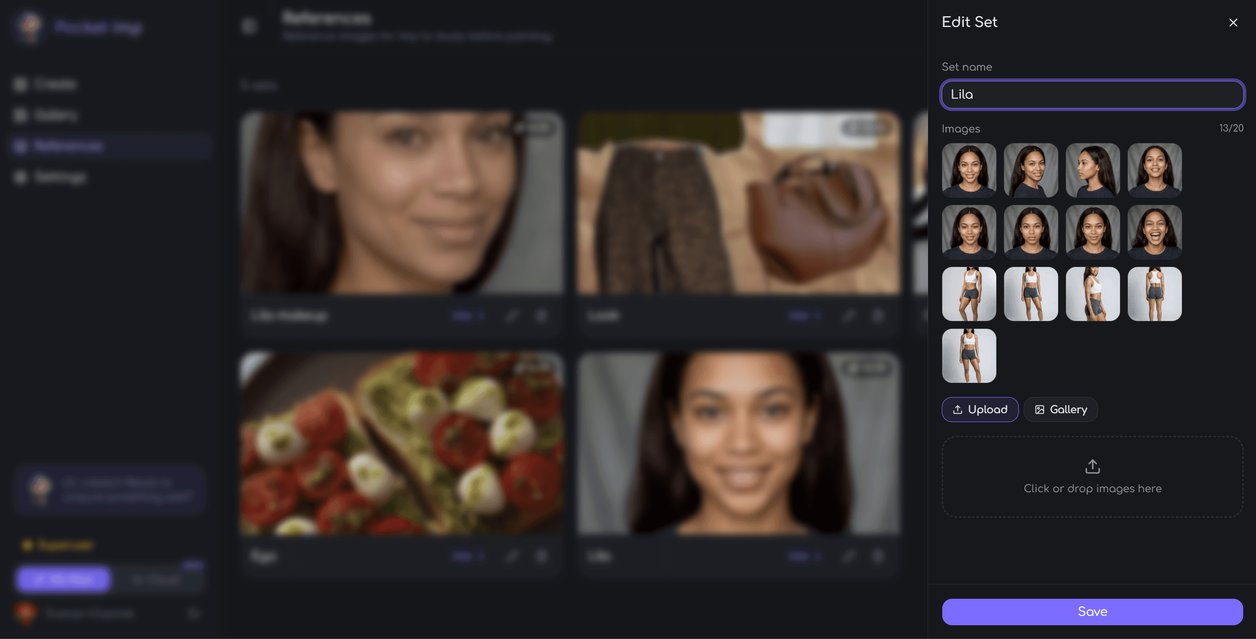 Pocket Imp — Reference image collections for consistent AI generation